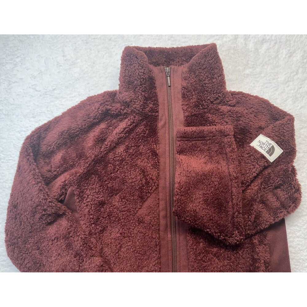 North Face Jacket Womens M Red Osito Fleece Full Zip Soft Mock Neck Cozy Gorp